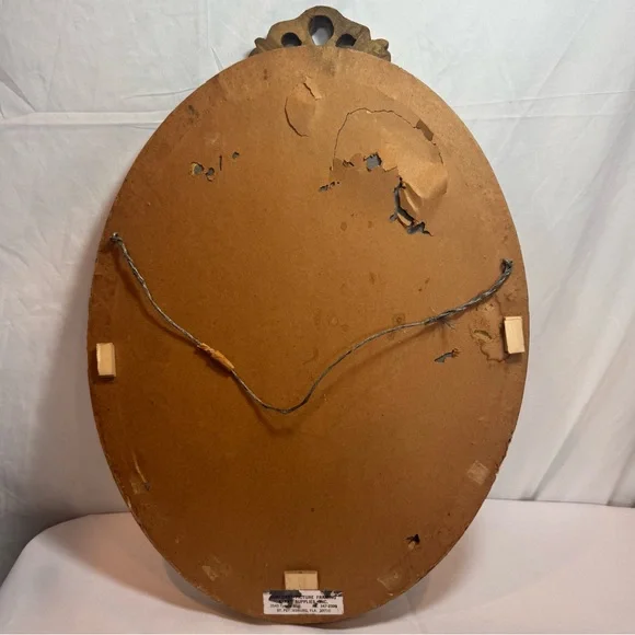 Elegant Vintage Gold Oval Wall Mirror, French Louis XV Style 18x13 - Picture 3 of 5